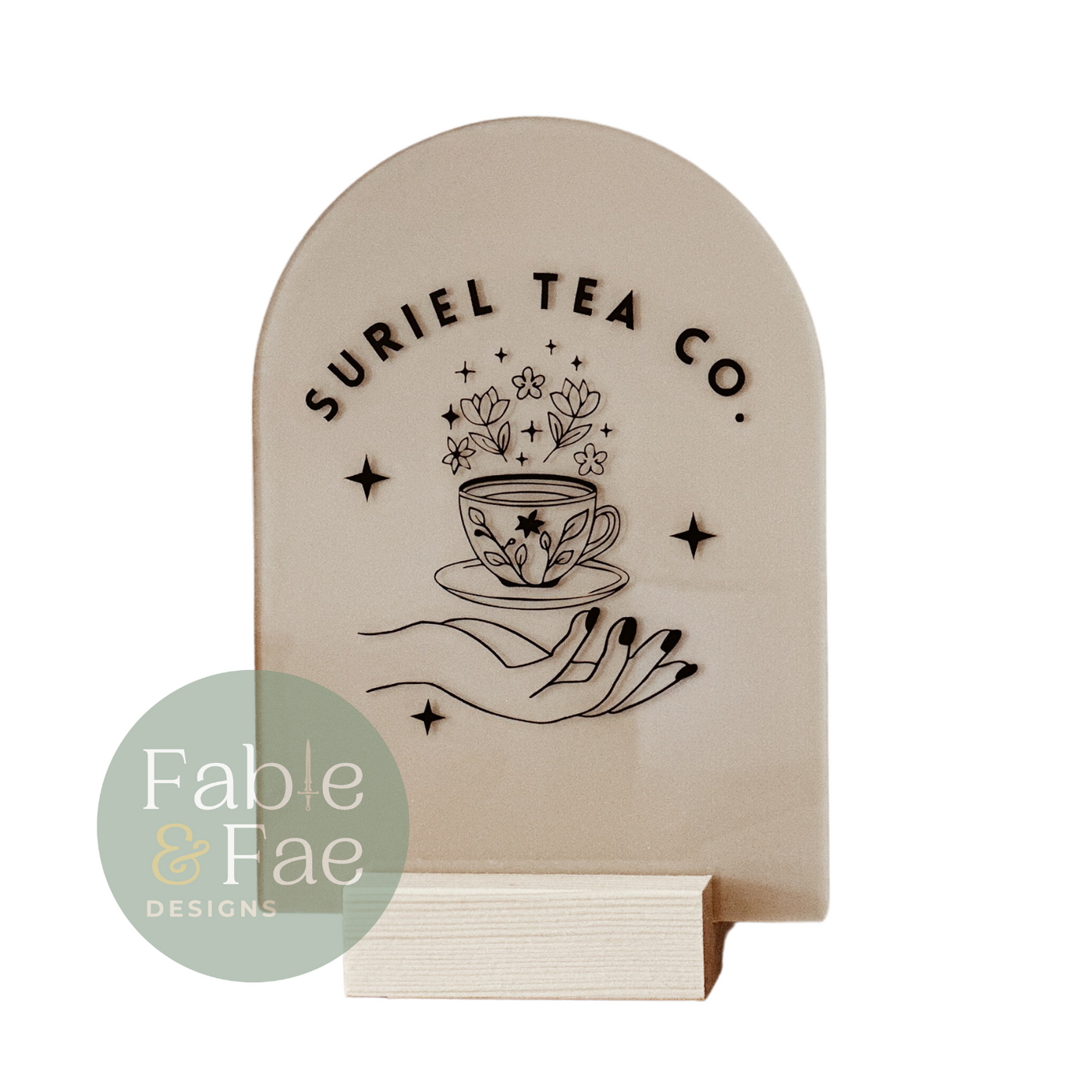 Suriel Tea Co. Bookcase Sign - The Enchanted Archives