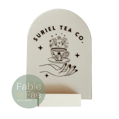 Suriel Tea Co. Bookcase Sign - The Enchanted Archives