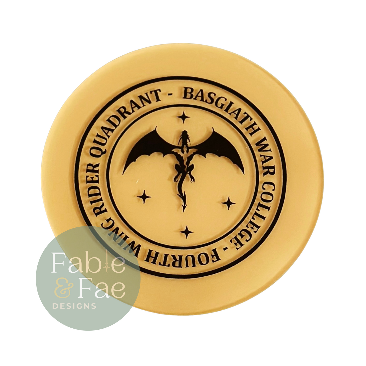 Fourth Wing Rider Quadrant Coaster (Inspired by Rebecca Yarros' "Fourth Wing") - The Enchanted Archives