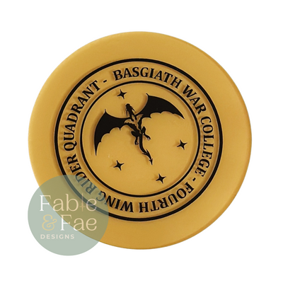 Fourth Wing Rider Quadrant Coaster (Inspired by Rebecca Yarros' "Fourth Wing") - The Enchanted Archives