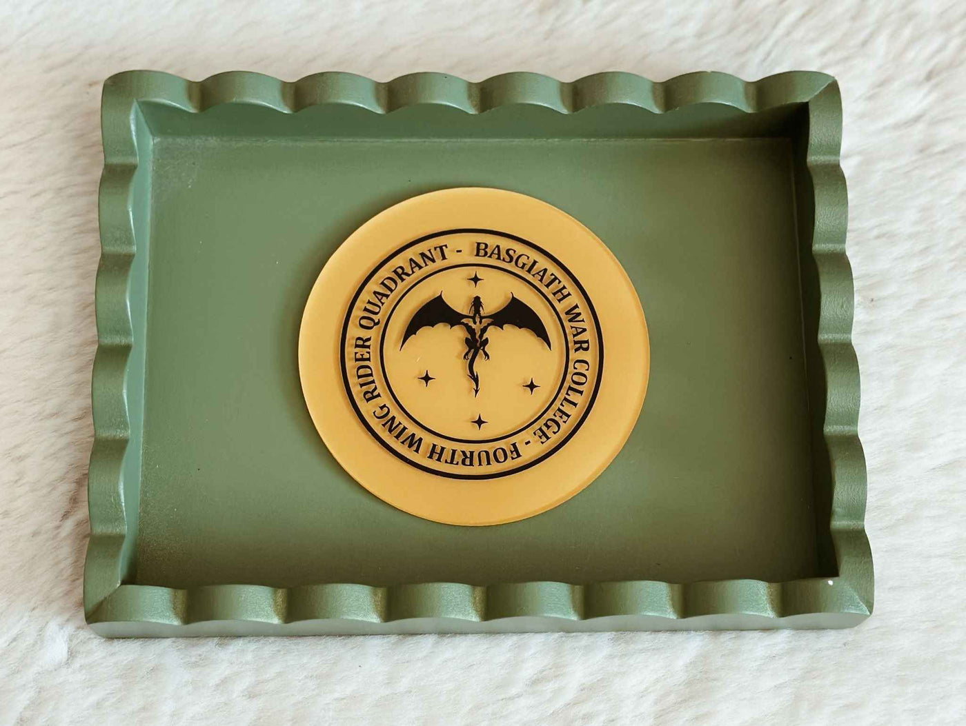 Fourth Wing Rider Quadrant Coaster (Inspired by Rebecca Yarros' "Fourth Wing") - The Enchanted Archives