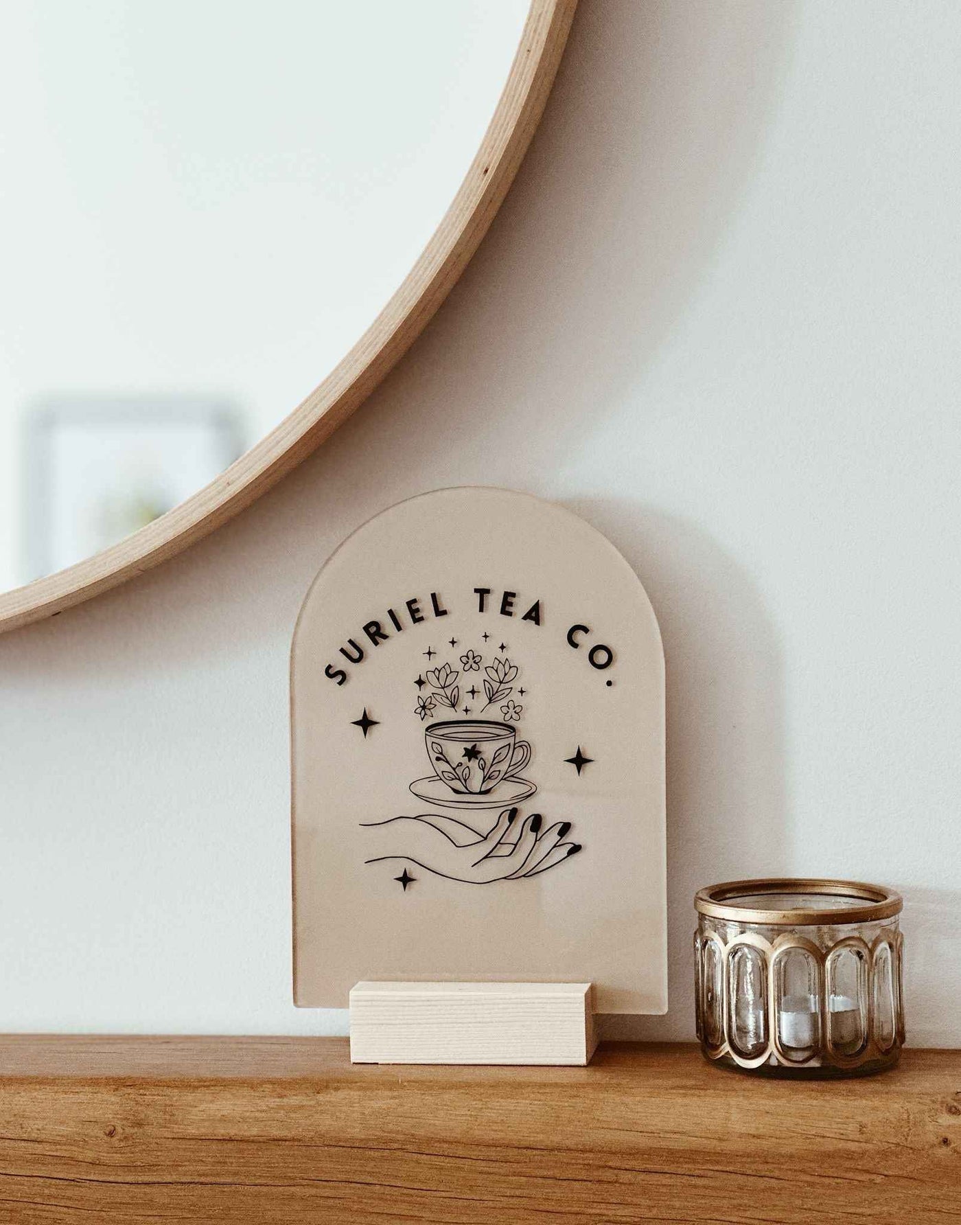 Suriel Tea Co. Bookcase Sign - The Enchanted Archives