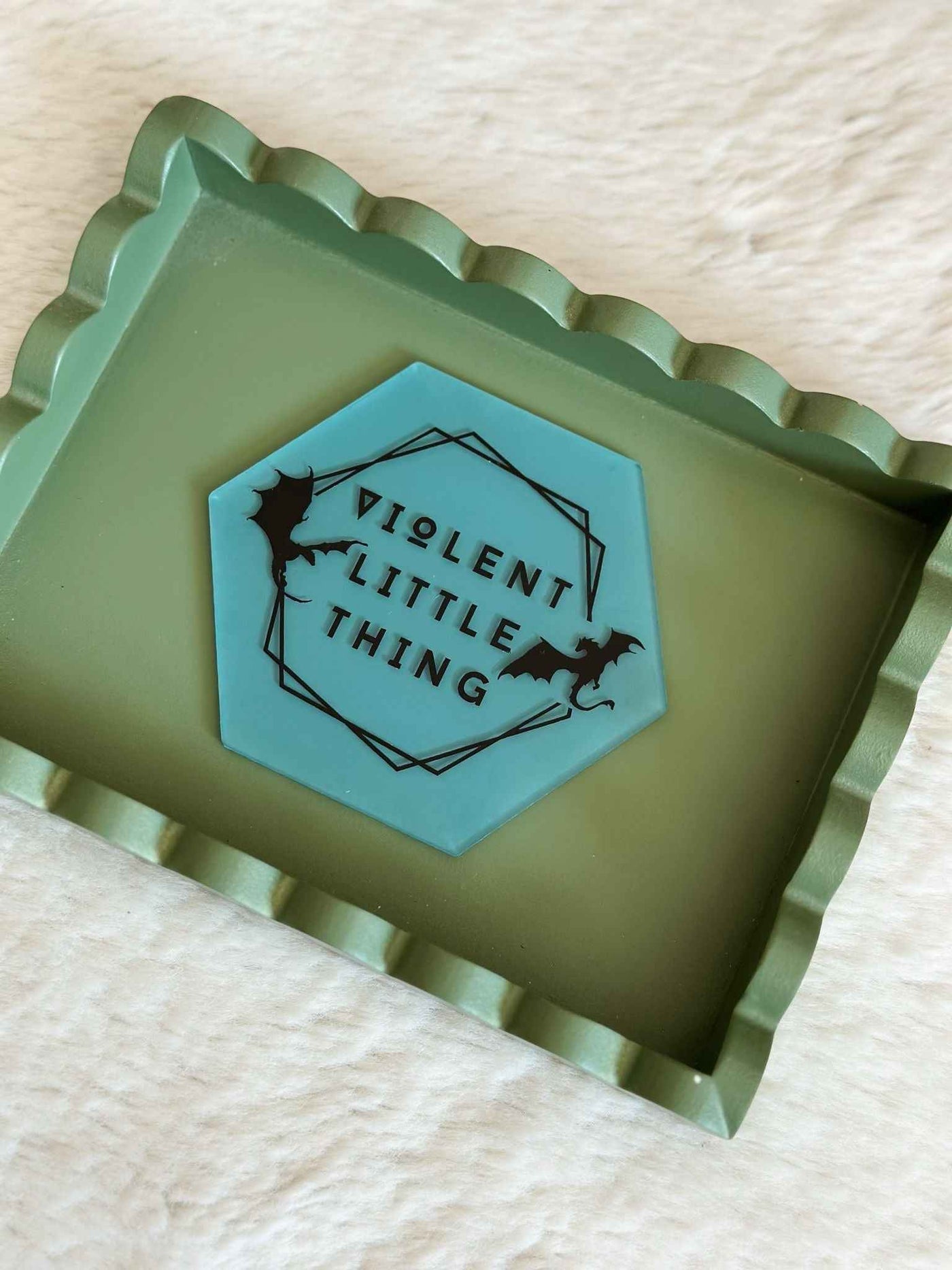 “Violent Little Thing” Fantasy Book Quote Coaster - The Enchanted Archives